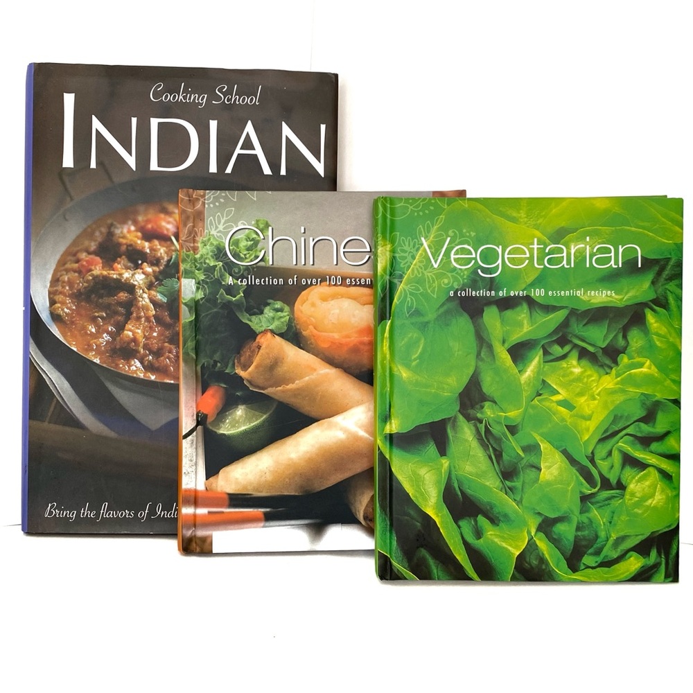 Cookbook bundle: Chinese, Indian and Vegetarian